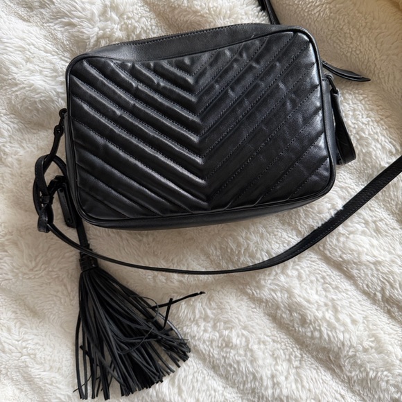 Yves Saint Laurent Metallic Black Crossbody Bag - Picture 4 of 5